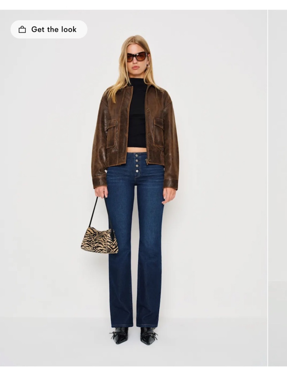 Reformation Naomie super stretch wheeler exposed BootCut low-rise jeans